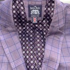 Savile Row Sport Coat Purple Windowpane Check 46 Regular