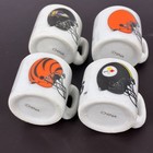 Vtg Nfl Afc North Football Ceramic Mini Mug Cup Ravens Browns Bengals Steelers