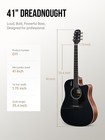 Acoustic Guitar 41 Inch Full Size Dreadnought Steel String Rosen G11 Beginners