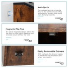 Large Potato Storage Bin Wooden Bread Box With Lid