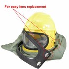 Air Fed Safety Sandblast Helmet Protector Sandblasting Shield 5 Pvc Outside Lens