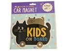 Reflective Car Magnet - Kids On Board  Cute Cats 5    Safety Sign For Car Truck