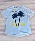 Corona Beer Company La Cerveza Mas Fina Baseball Jersey Shirt Size Large