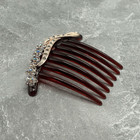 Nwot Fashion Jewelry Embellished Floral Rhinestones Hair Comb Hair Clip Accessor