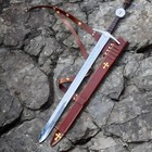 The Accolade Sword Of The Knights Templar - Handmade Medieval Sword W scabbard