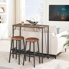 Hoobro Bar Table Rectangular Pub Table Counter Bar Height Table Dining Table