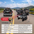 Portable Gas Engine Piston Air Compressor 125psi 13hp 35cfm 3 Cylinder 30 Gallon