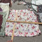 Vintage Lot Cotton Half Aprons Multicolor Floral Kitchen Retro Womens One Size