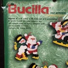 Vintage Bucilla Santa And Frosty Ornament Felt Applique Kit 83974 - Makes 6 New