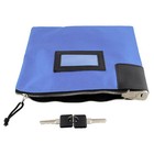 Bisupply   Locking Money Bag Lock Bag Bank Bag With Lock Cash Bag In Bright Blue