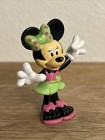 Minnie Mouse Green   Pink Swimsuit Wearing Sandals Disney 3    Figure Plastic Toy