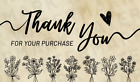      Ebay Seller Thank You For Your Order Cards Thank You For Your Purchase Cards