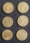Lot Of Six Vintage Santa Monica Bus Fare Tokens