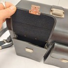 Vintage Omnica Black Rangefinder Leathet Case For Leica   Av With Strap Rare 