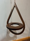 Vtg Wooden Mcm Hanging Teardrop Plant Holder Stand Boho Planter Handcrafted