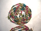 Vintage 3 Christmas Mercury Glass Beaded Multi Colored Garland Lot 63 x2 1x24   