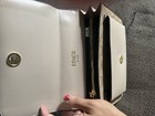 Coach Signature Logo Small Shoulder Bag Beige Gold Chain Detachable Strap