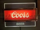 Vintage Coors Beer Edgelit Lighted Bar Wall Sign 16 x11 x3 