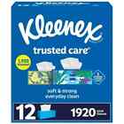 Kleenex Trusted Care 2-ply Facial Tissues 12 Boxes  160 Tissues boxkleenex Trust