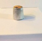 Vintage Tennessee Bird   Iris Thimble Pewter Metal Ribbed