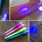 1 Pc Invisible Ink Spy Pen With Uv Light Secret Message Magic Marker Kids Toy
