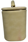 Vtg 40   s Celebrity Ny Train Cosmetic Case Pale Yellow Brass Makeup Sewing Rare