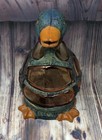 Vtg Cast Iron Duck Candle   Tea Light Hanging Holder Lantern Heavy