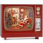 Christmas Snow Globes  Christmas Decorations Retro Style Tv Santa  Fireplace