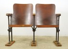 Pair Of Vintage Folding Theater Seats Unit