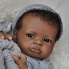 Reborn Baby Doll Lifelike African American Reborn Toddler Girl 20 Inch Soft Viny