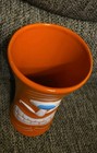Orange Ceramic Tiki Mug With Blue Eye   White Face Details