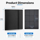 360 Card Pocket Binder With Elastic  9 Pocket Trading Cards Album Folder Black