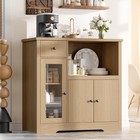 Kitchen Microwave Cabinet  buffet Storage Cabinet Wooden Sideboard With Drawer