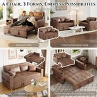  Sleeper Chair Bed  63  Extra Wide Convertible Sofa Bed 3-in-1 Pull Out Sofa