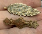 Antique Victorian Gold Filled Brooch Pin Lot Mother Engraved Petite Bar Pins