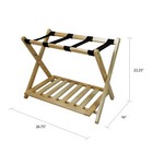 Wood Frame Folding Luggage Rack Storage Holder Suitcase Guest Room Durable New