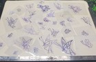 Over 40 Years From Red s Tattoo Studio Acetate Stencil Butterfly s  Lot 2