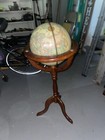 Vintage Replogle 12    World Classic Series Globe Wood Base With Brass Detail