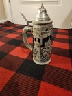 Vintage German Beer Stein Ceramic W lid And Saying Made In Western Germany