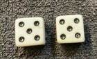 Rare Vintage 50   s Era  Las Vegas Star Dust Casino White Dice With Black Pips