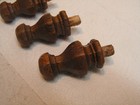 Vintage Lot Of 4 Octagon Toppers Wood Spindles Salvaged  2    1 2  Peg  2 1 2 to