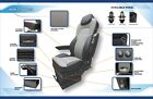 New Prime Tc600lbk Premium  Genuine True Black Leather Air Ride Truck Seat