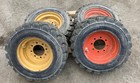 Used 10-16 5 Heavyduty Nondirectional Skid Steer Tires On Rims For Bobcat   More