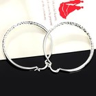 925 Sterling Silver Large Hoop Earrings Women 50mm Diamond Cut Hypoallergenic