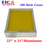 6pack 23  X 31  Aluminum Silk Screen Printing Frame With 200 Yellow Mesh