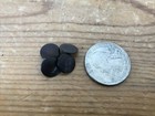 Vtg Antique Set Lot 4 Victorian Patterned Matte Glass Tiny Shank Buttons 1 5cm
