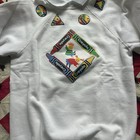 Vintage Crayola Puff Print Sweatshirt Women   s White Nos Deadstock 90s Read