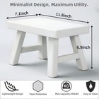 Wooden Step Stool 11 8  L X 7  W X 6 9  H Chamfered Edges - Multi-functional Use