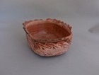 Old Maricopa Indian Pot  - Rippled Rim - Water Symbols - 8 5  Long