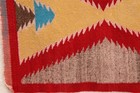 Antique Navajo Rug Textile Native American Indian 41x18 Eye Dazzler Weaving Read